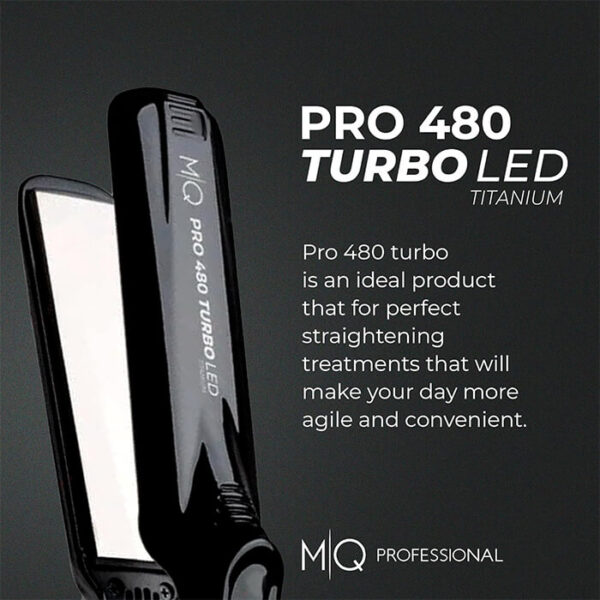 MQ Hair Professional Titanium Flat Iron 480°F Turbo